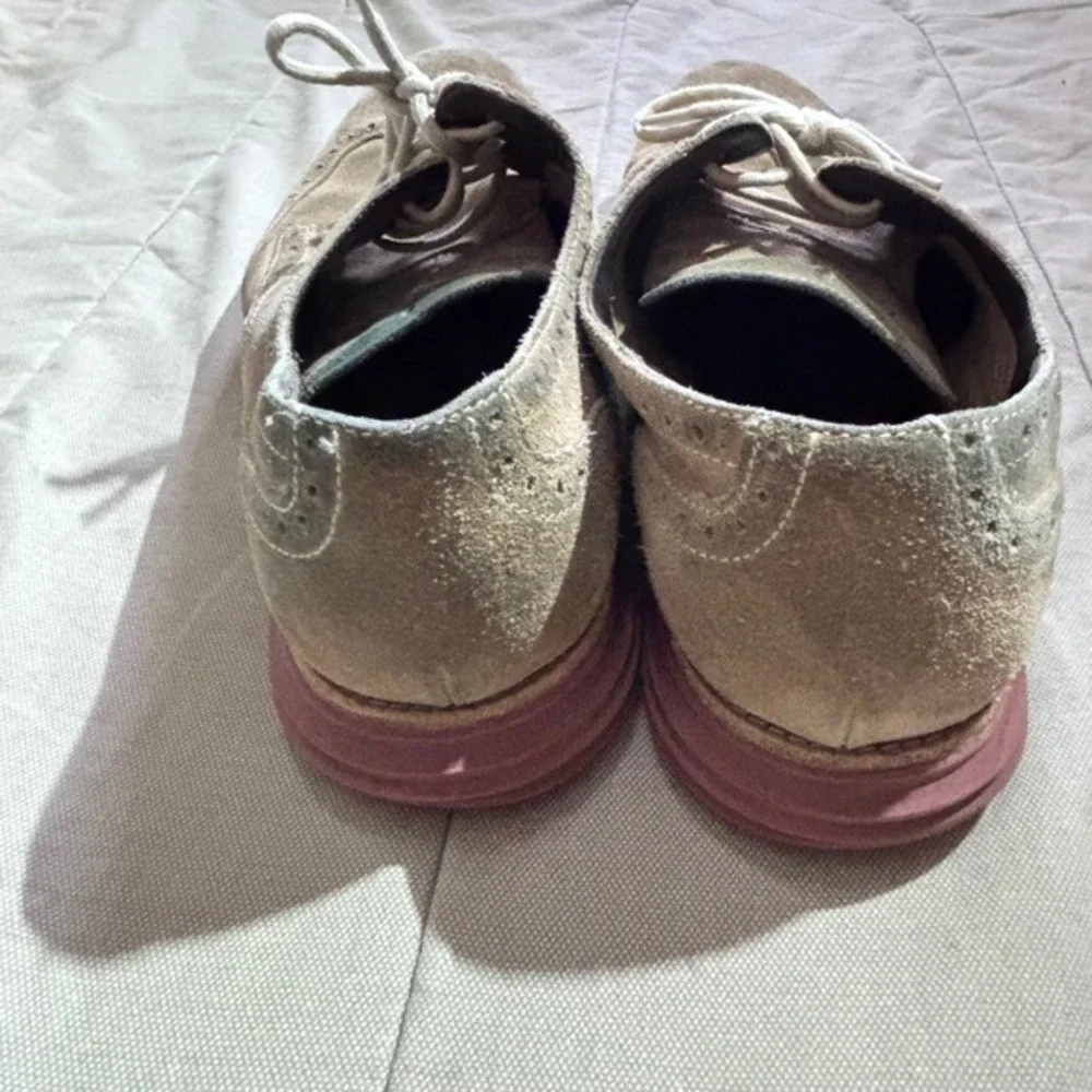 Cole‎ Haan LunarGrand Suede Wingtip Oxfords 11.5 Taupe
